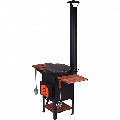 Печь "Plovman" + Казан 12л Syton с садж-крышкой