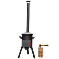 Очаг "Берель" + Казан узбекский 12л с крышкой