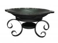 Садж чугунный 35 см + Подставка под садж "Афина"