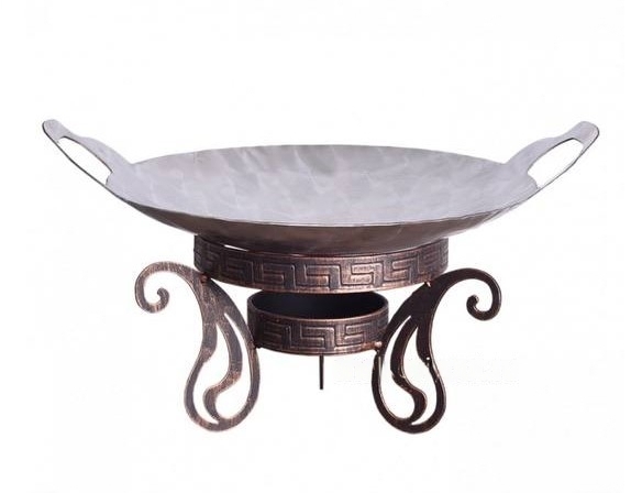 Садж из нержавеющей стали 40 см + подставка "Султан"