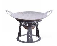 Садж из нержавеющей стали 35 см + подставка "Баку"