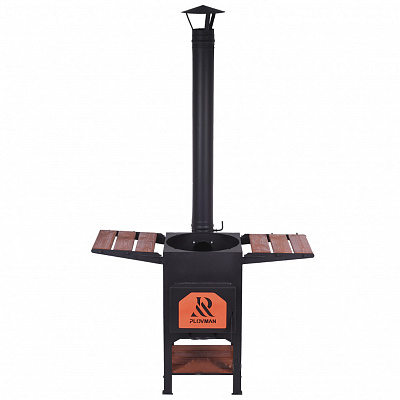 Печь "Plovman" + Казан 10л Syton с чугунной крышкой