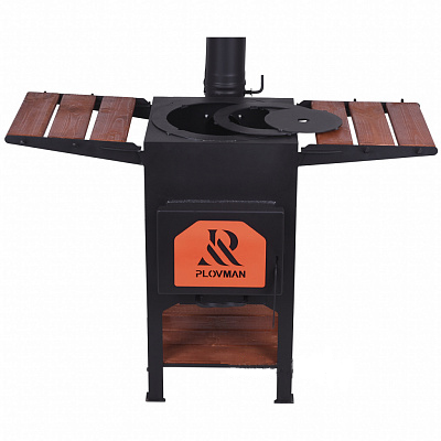 Печь "Plovman" + Казан 12л Syton с чугунной крышкой