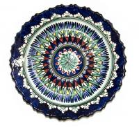 Тарелка "Риштан" с резным краем диам.28см