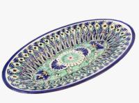 Блюдо овальное "Риштан", среднее

