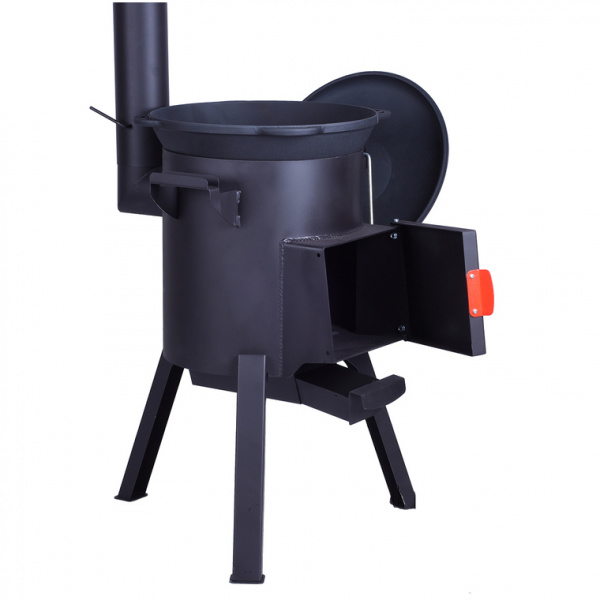 Очаг "Берель" на 12 литров + Казан 12л Syton с чугунной крышкой