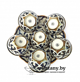 Чайный сервиз Пахта на 6 персон. Фарфор. Узбекистан