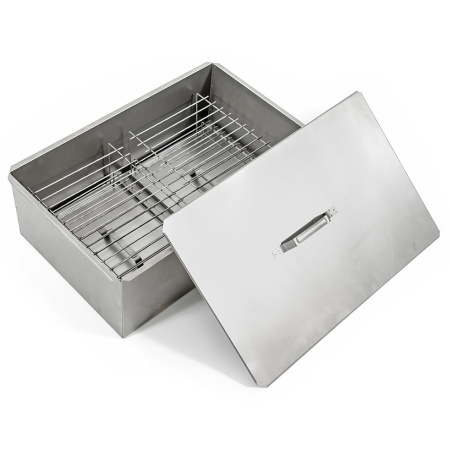 Коптильня двухъярусная 580х380х220мм нерж. 1,0мм