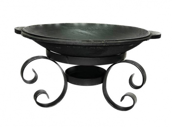 Садж чугунный 35 см + Подставка под садж "Афина"
