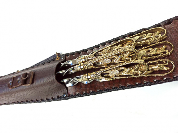 Набор шампуров с декоративным литьем "Соколиная охота" (6 шт)
