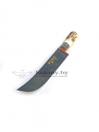 Пчак большой "Шархон", рукоять кость, гарда с гравировкой