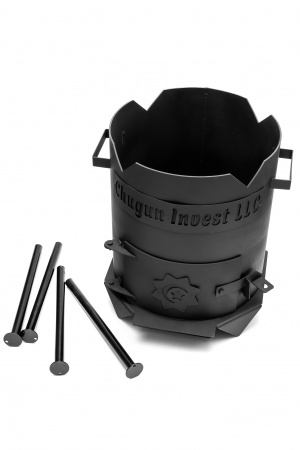 Печь для казана разборная усиленная с дверцей, диам.340мм (казан 8-10л)